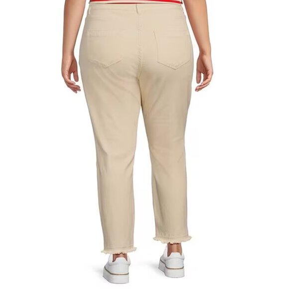 NWT Vince Camuto Raw Hem Ankle Skinny Denim Jeans in Natural Sz. 24W - Picture 2 of 3